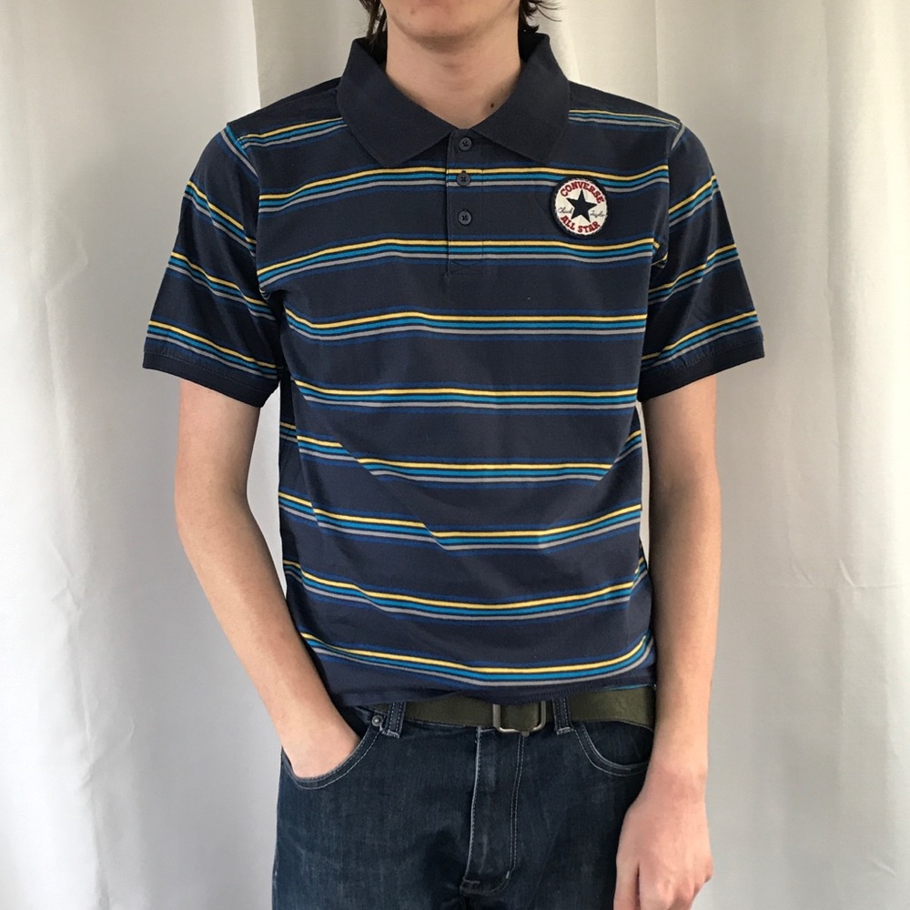NWT Converse XL 13-15 yrs polo blue stripe